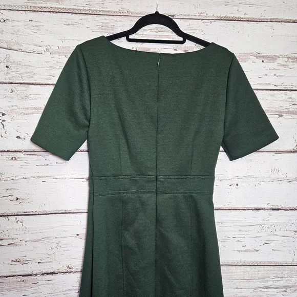 Ann Taylor Green Knee Length Dress Size 10 - Picture 4 of 11